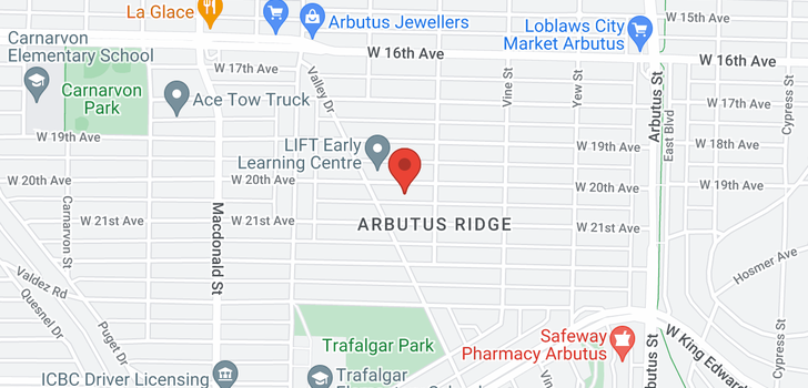 map of 2446 W 20TH AVENUE
